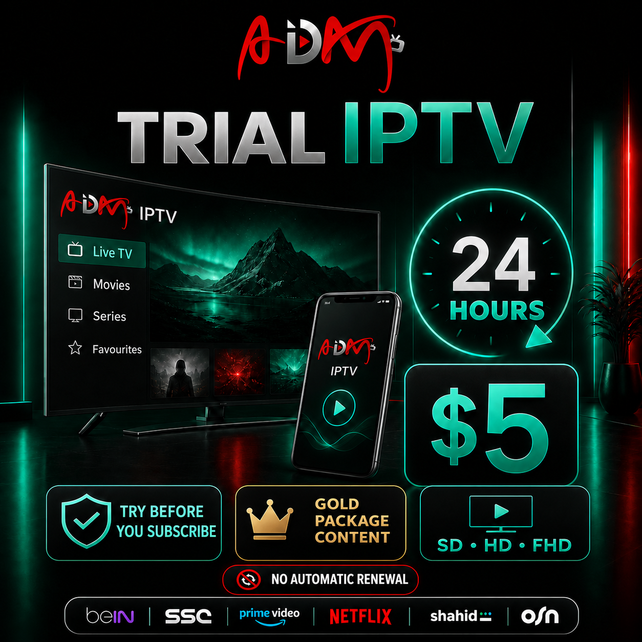 ADAM trial — 24 hours